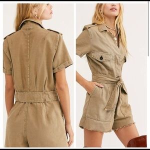 Free People Moss Short Sleeve Romper